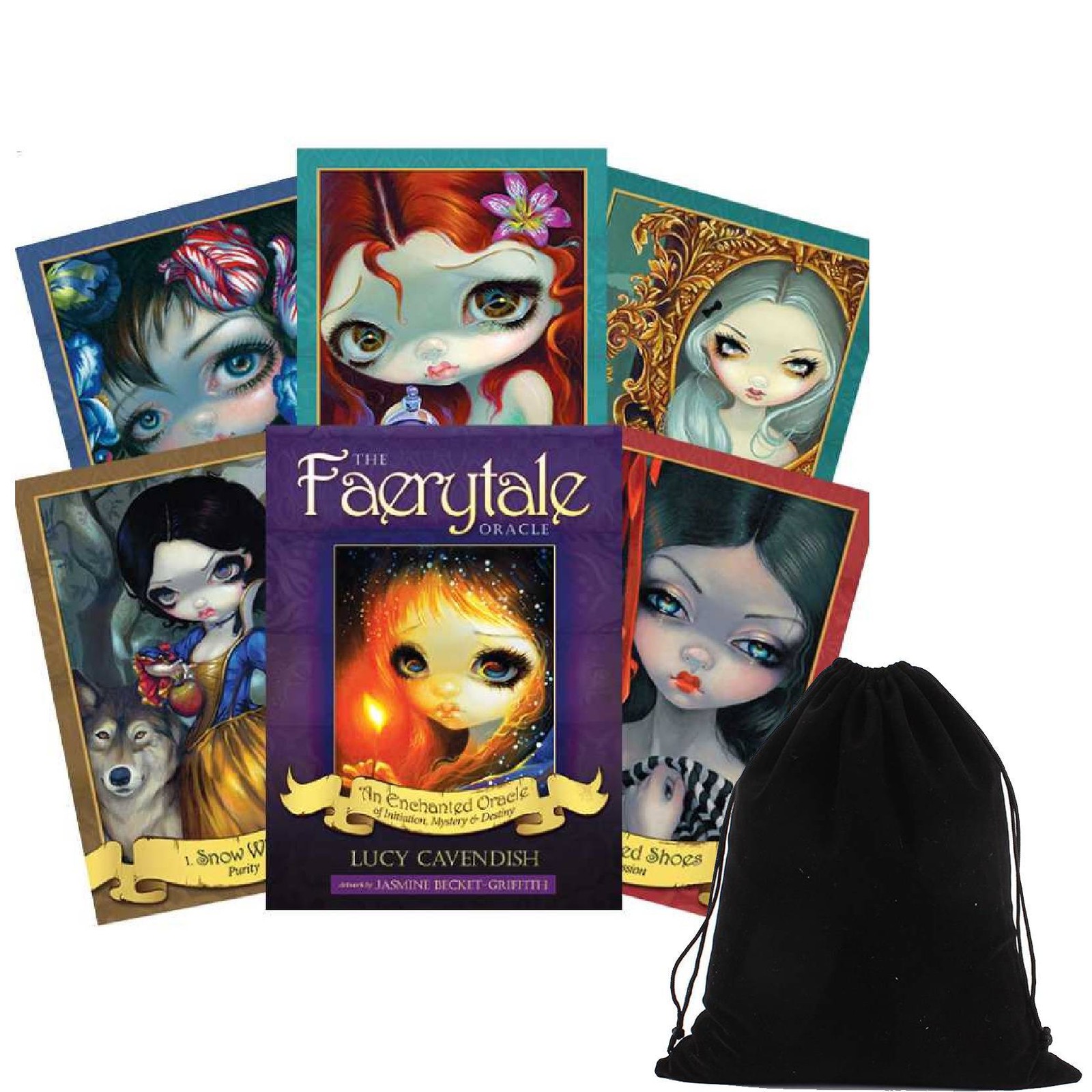 The Faerytale Oracle Deck Cards Esoteric Telling Blue Angel With Velvet Bag