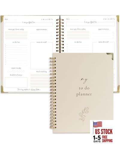 Beautiful To Do List Notebook - Aesthetic Daily Planner to Easily Beige