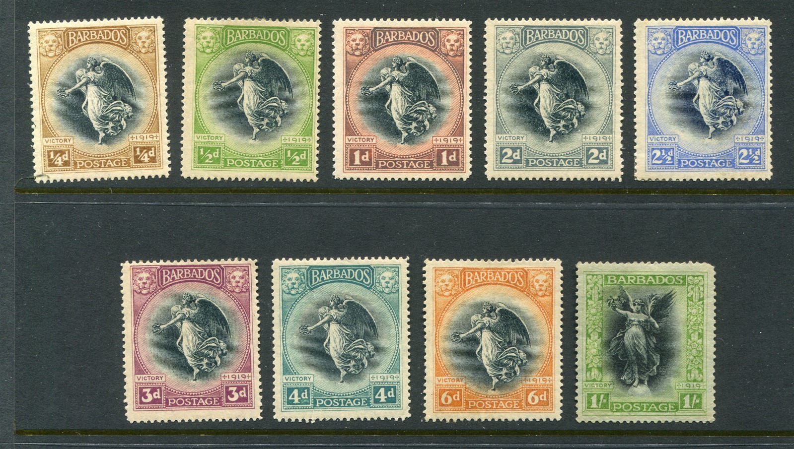 Barbados #140-148 Victory Issue Complete Set [Mint Hinged]