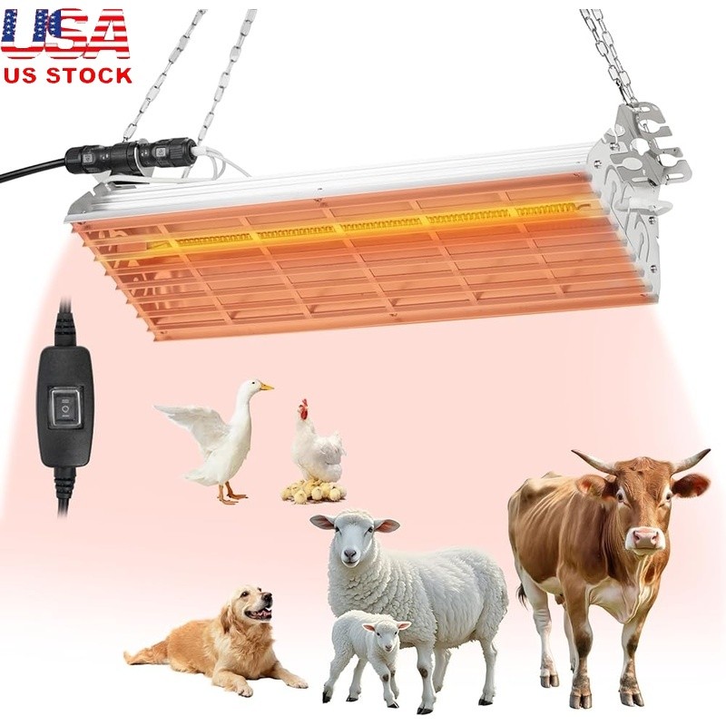 Carbon Fiber Chicken Coop Heater 400W Adjustable Temperature Safe Indoor Outdoor