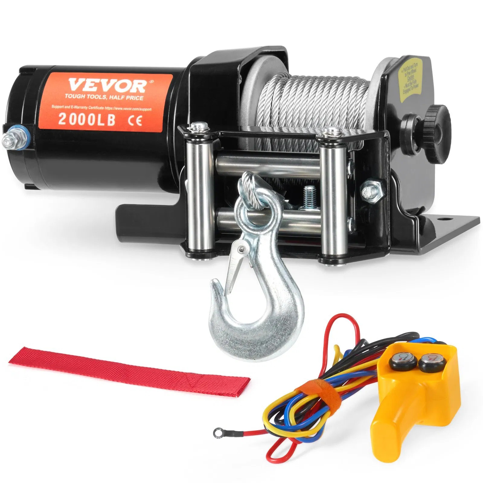 Electric Winch, 2000 lb Line Pull Capacity, 12V DC ATV/UTV Winch with ?¦5