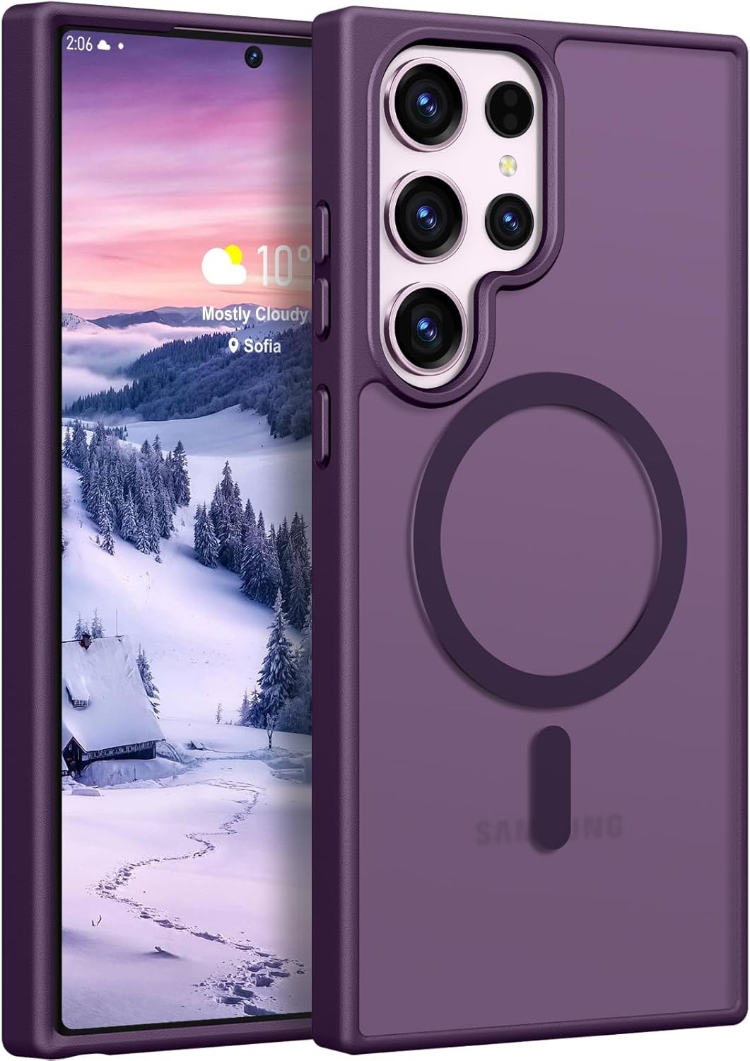 Samsung Galaxy S23 Ultra Case Magnetic Protective Skin Finish Matte Phone Cover