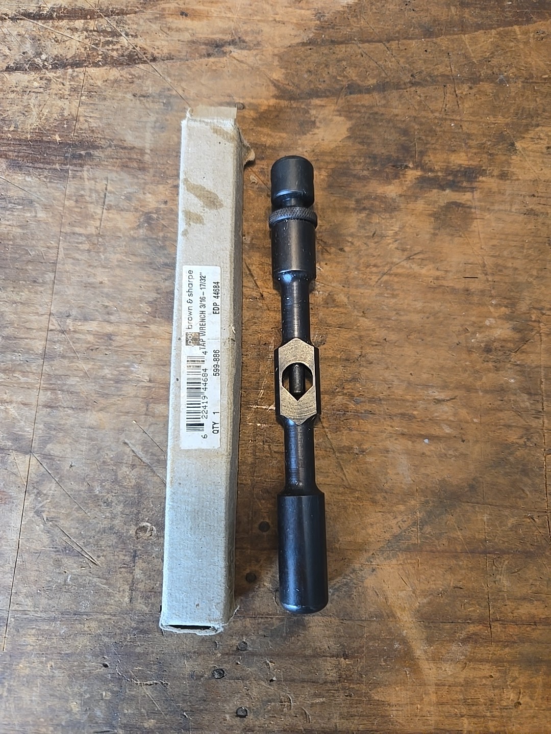 Brown & Sharpe Straight Tap wrench 3/16-17/32" machinist Tool 599-886 