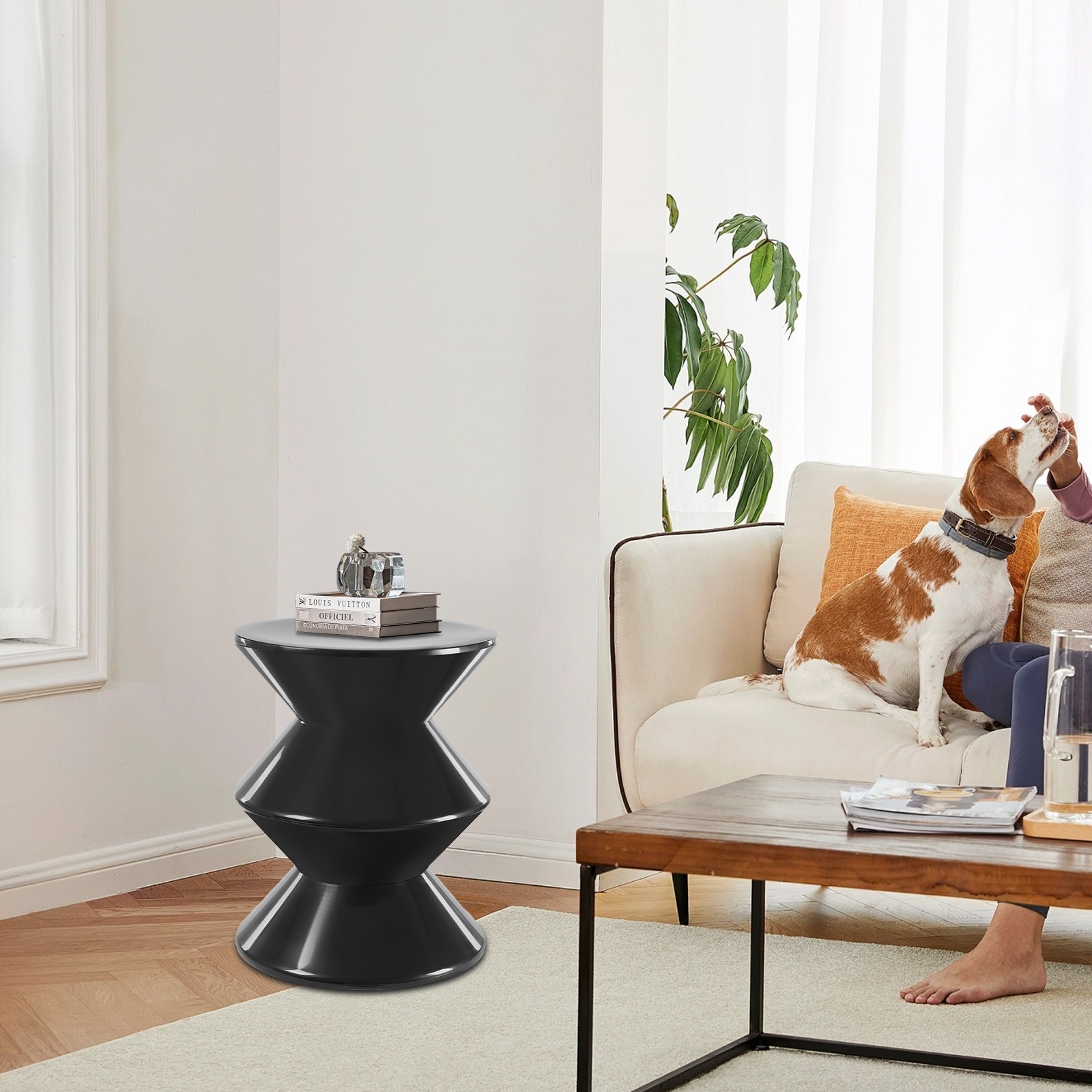 Floor Standing Side Table, Sofa Side Table, Modern Round End Table Living Rooms