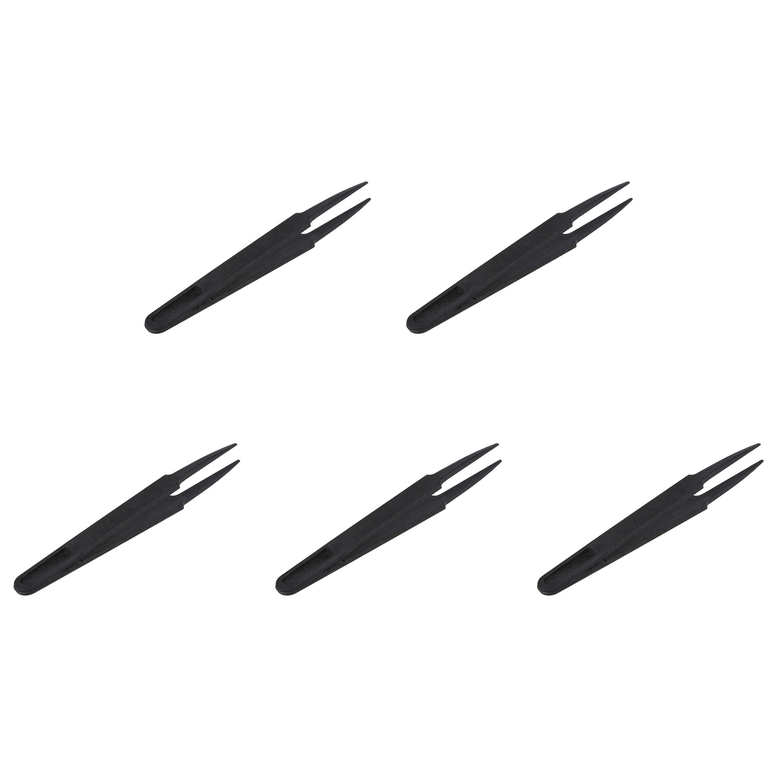 5X Black Plastic -Static Tweezers Repair Tool K1M34474