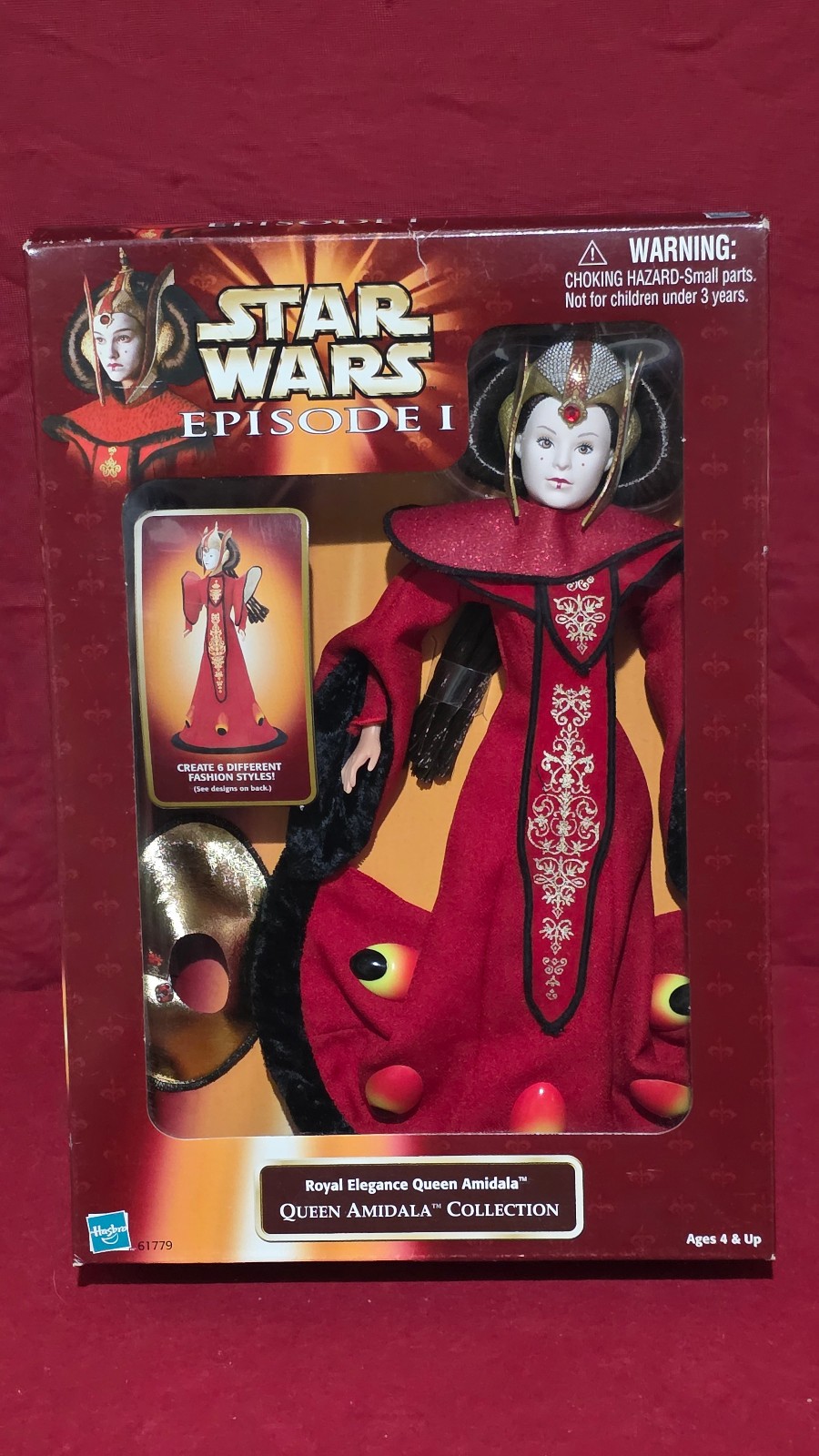 1998 Hasbro STAR WARS Episode I Royal Elegance Queen Amidala 12" #61779 NIB