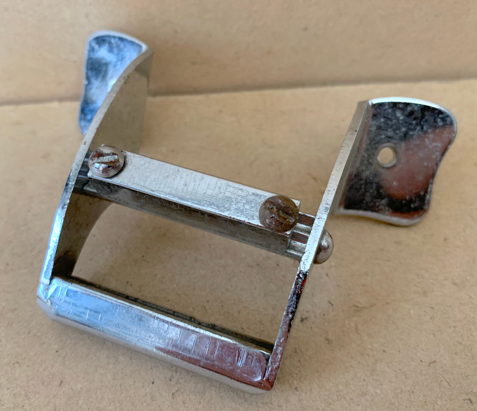 SLINGERLAND 60s Vtg Radio King Snare Drum BUTT PLATE Wire Extender Chrome 2-Hole