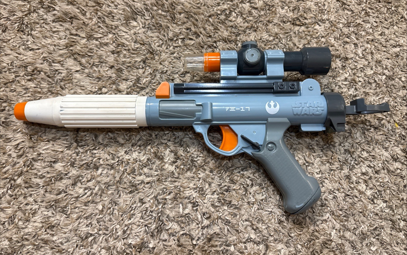 RARE Vintage 2006 Star Wars Nerf Rebel Trooper Blaster DH-17 Bluish Grey Hasbro