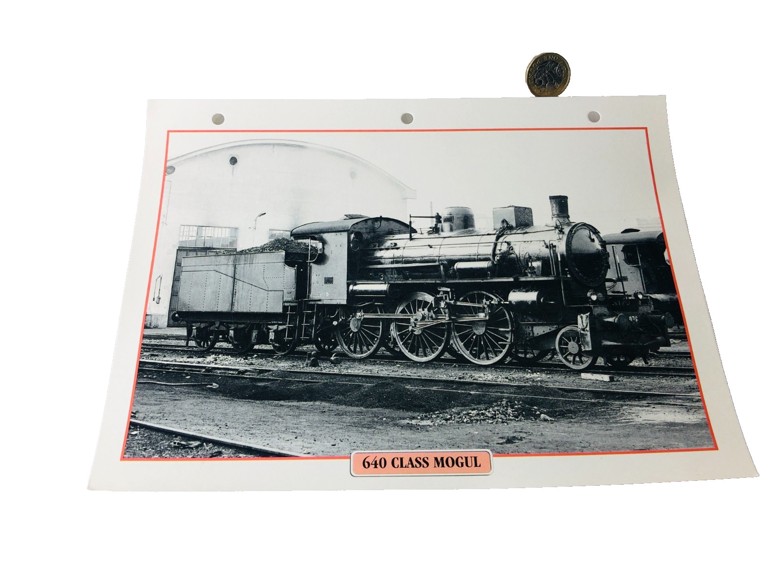 Train Railway 640 Class Mogul Picture Information Paper Vintage ra