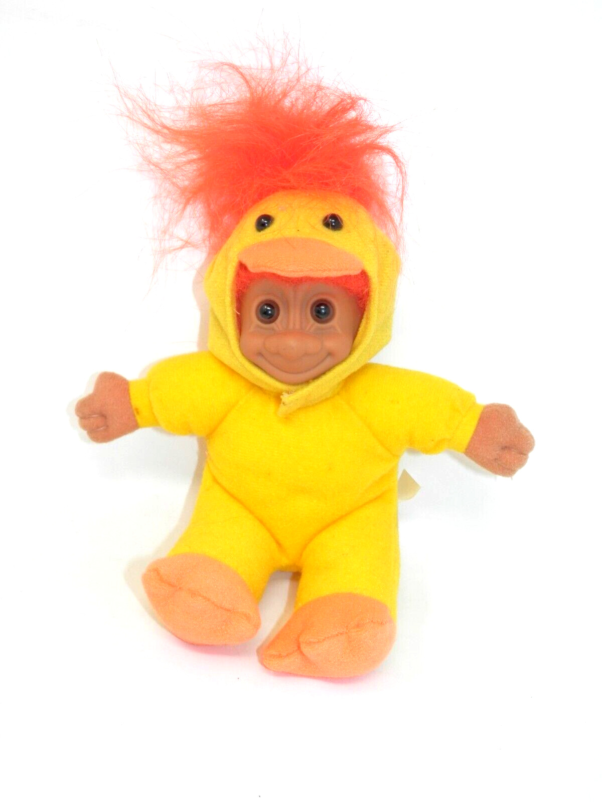 Russ Chicken Suit Troll Doll Plush • Chick Duck Costume Seated 6" Stuffed Body
