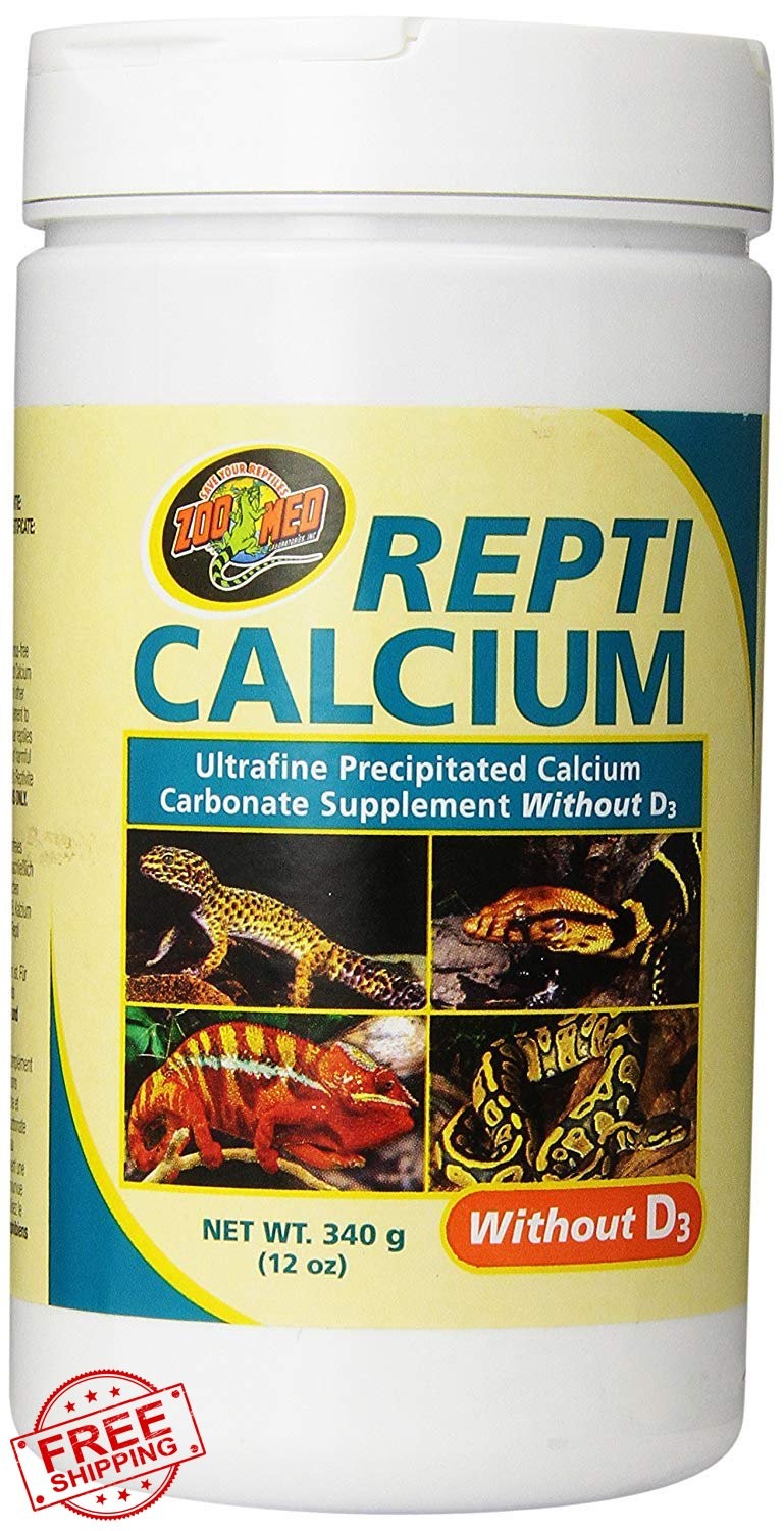 Zoo Med Reptile Calcium Supplement, Ultra Fine, No D3, 12oz
