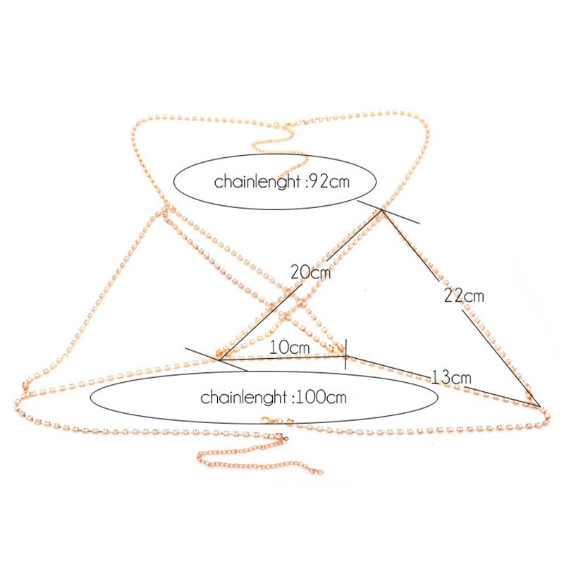 Body Chain Necklace Harness Beach Bikini Bra Jewelry for most occasions