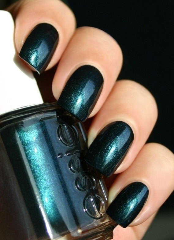 Essie DIVE BAR Holiday 2011 Fall/Winter Blackened Teal Shimmer Nail Polish VHTF