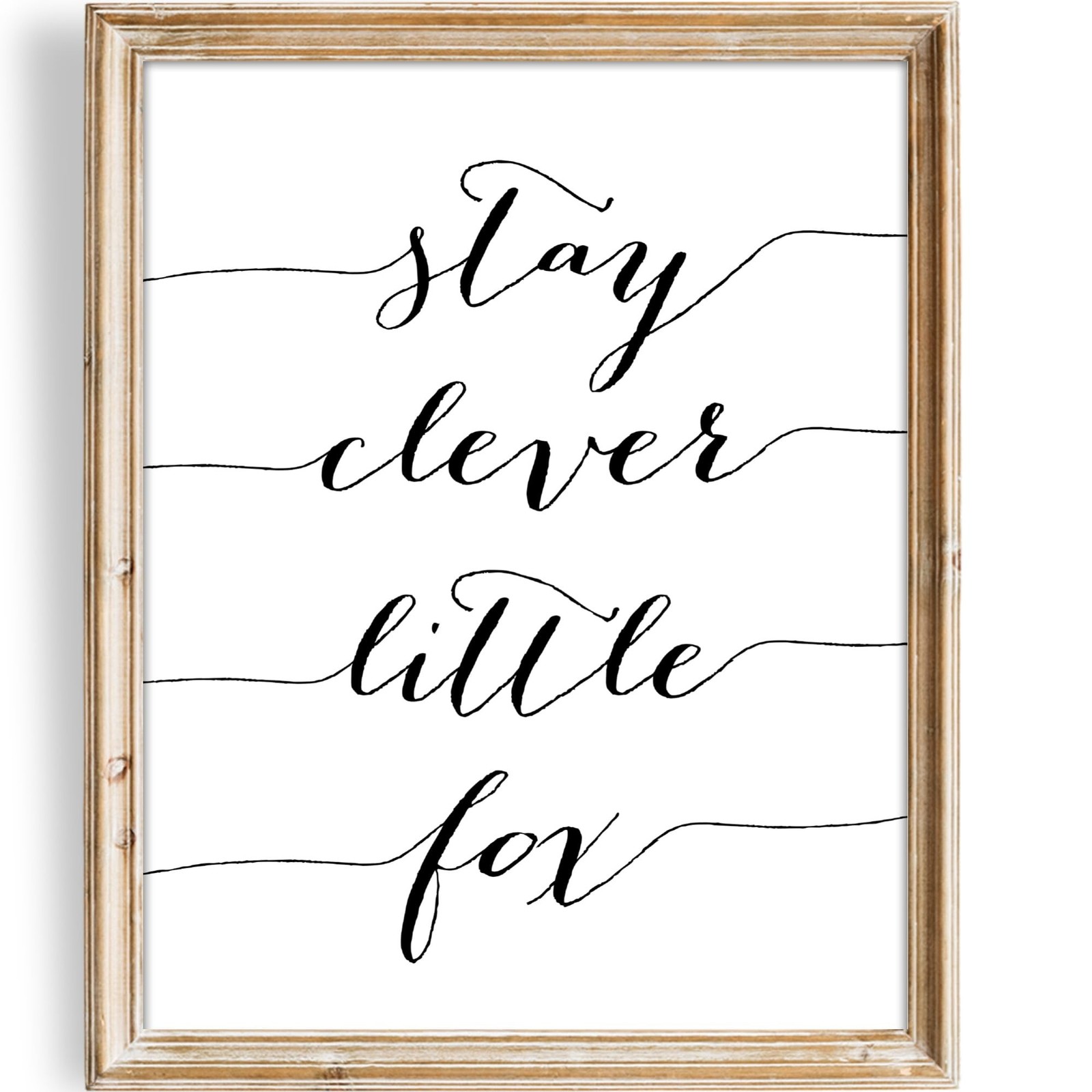 Stay Clever Little Fox Art Print - Unframed - 8x10 | Adorable Nursery Decor f...