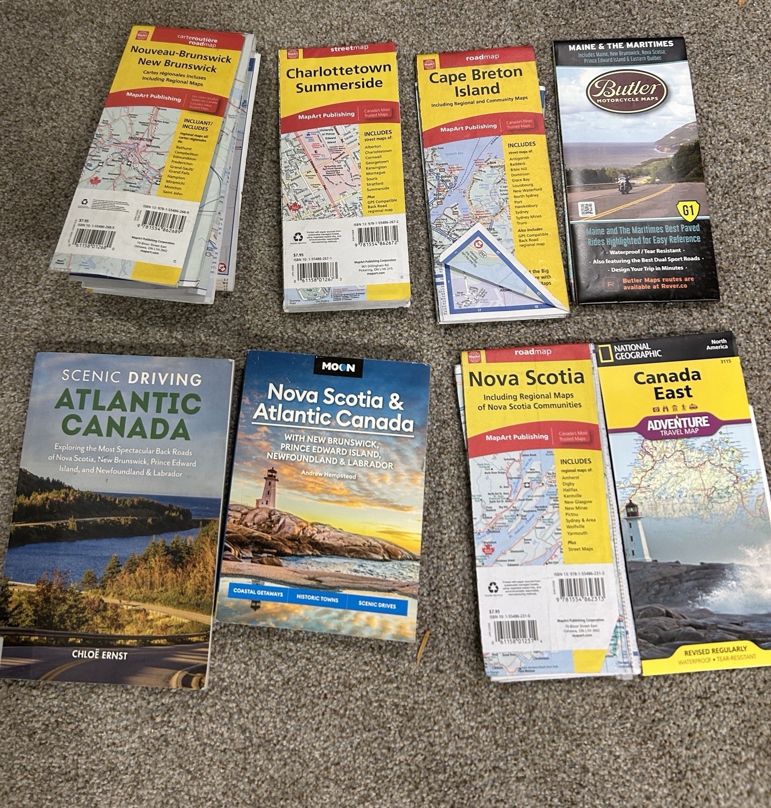 CANADA Maritime Nova Scotia PEI BUTLER PAPER MAPS