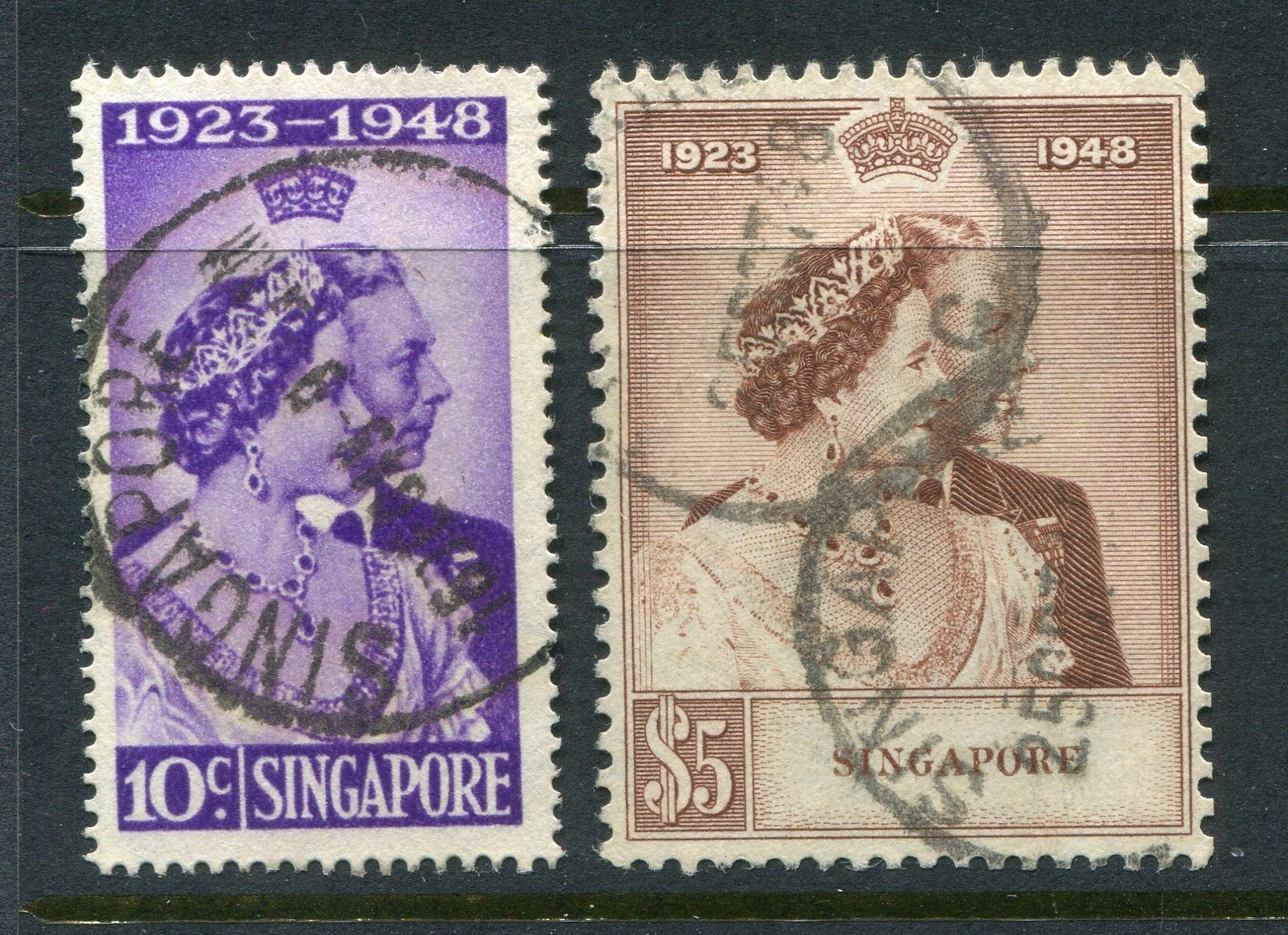 Singapore #21-22 Silver Wedding Complete Set [Used]