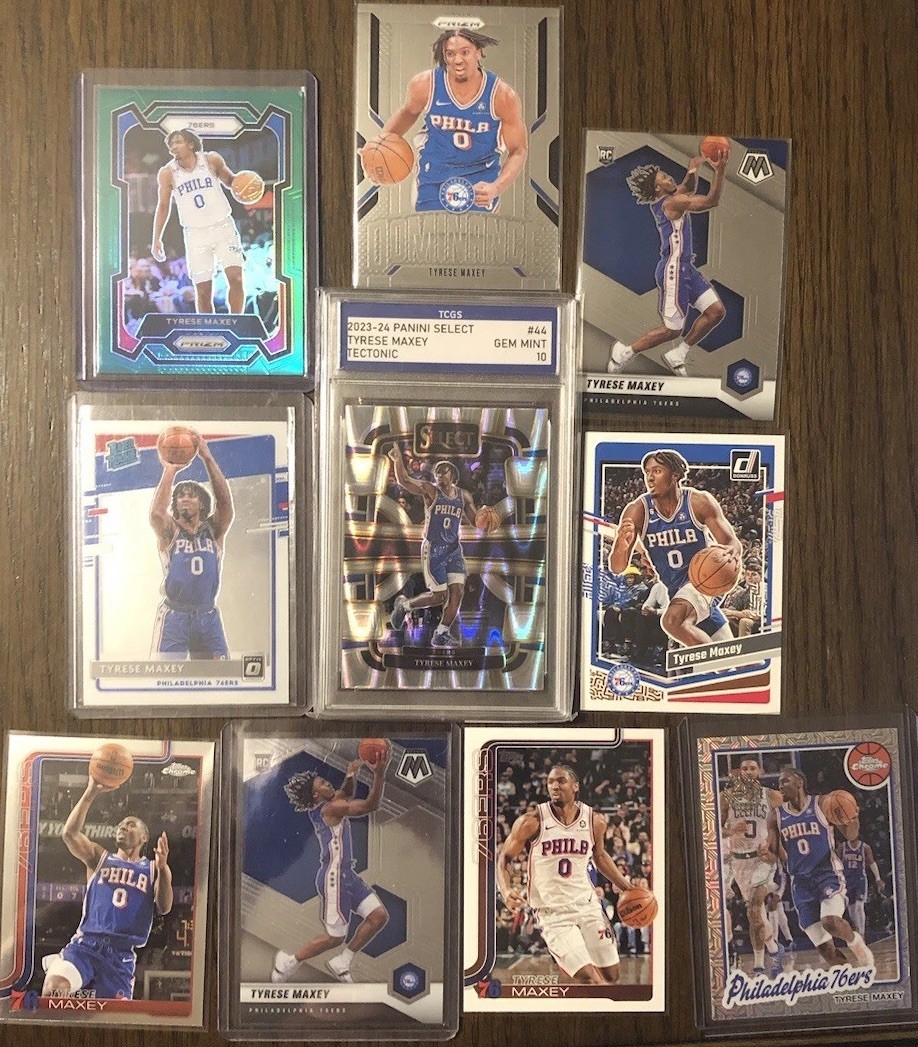 Tyrese Maxey Rookie/Prizm/Refractor/Graded Lot (10) 