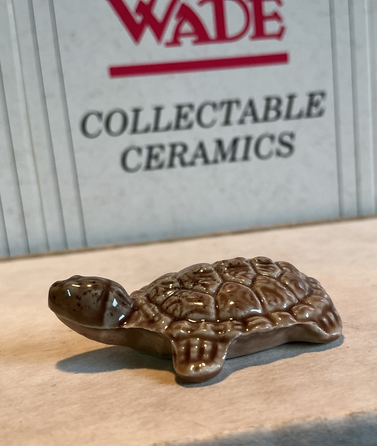 Wade Whimsies Terrapin Recessed Canadian Red Rose Tea Promotion 1967 HTF Brown A