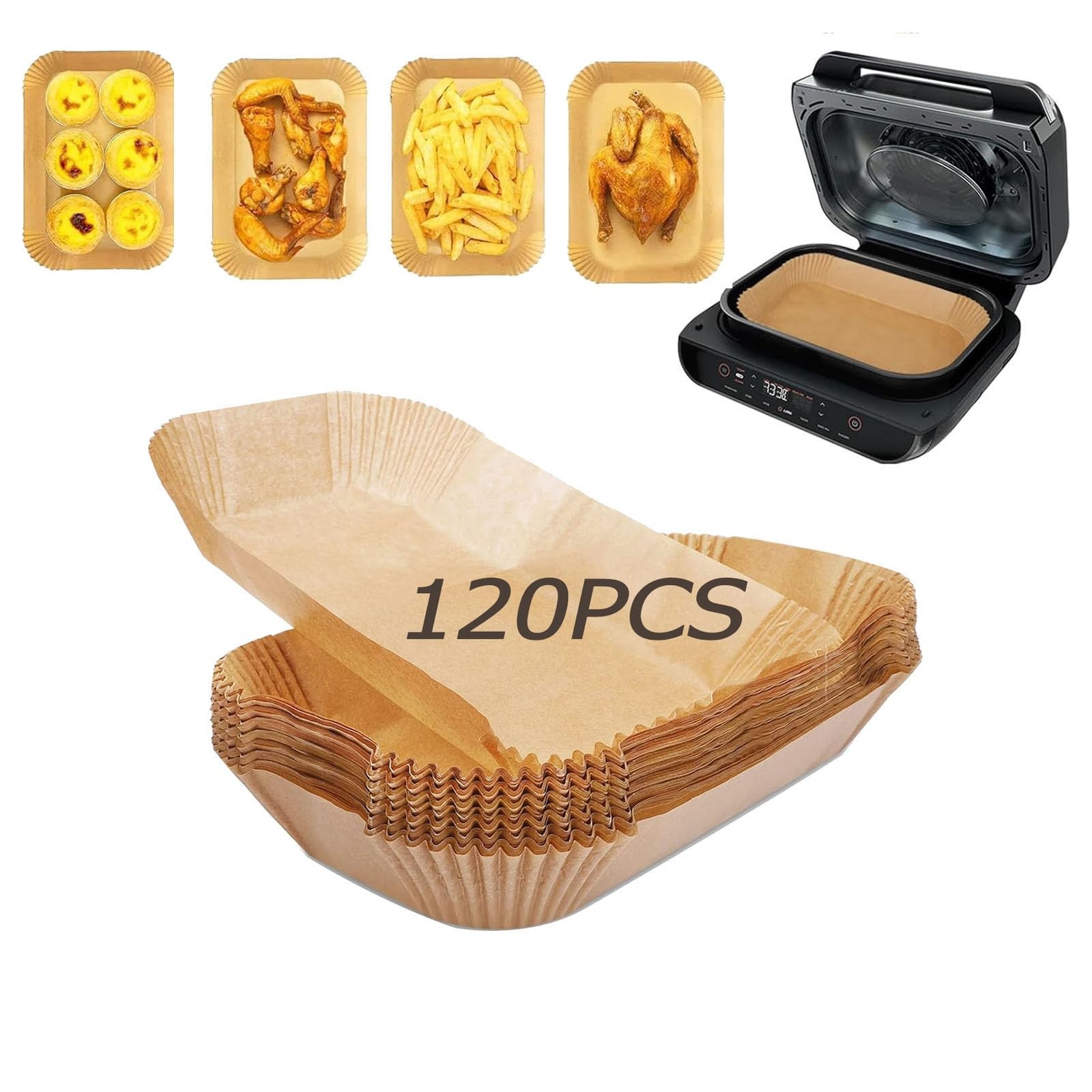 Air Fryer Liners Disposable 11x6 inch for Ninja Foodi Smart XL 6-in-1 Indoor ...
