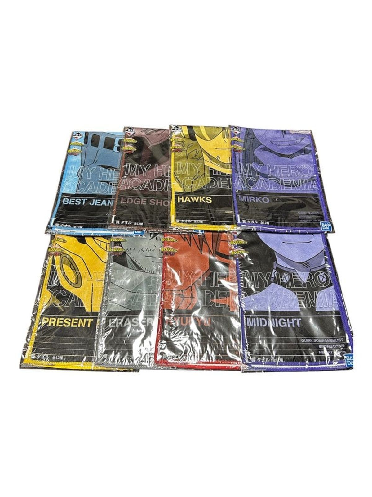 My Hero Academia Towel Set 8pcs Mirko Hawks Eraserhead Midnight