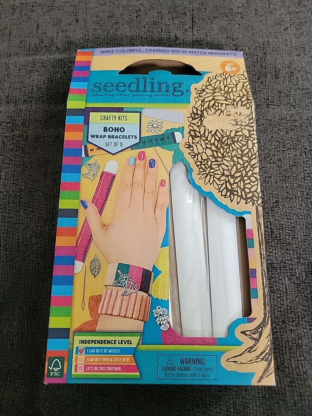 Seedling/CRAFTY KITS: Boho Wrap Bracelets (Set of 5 In Box) New!