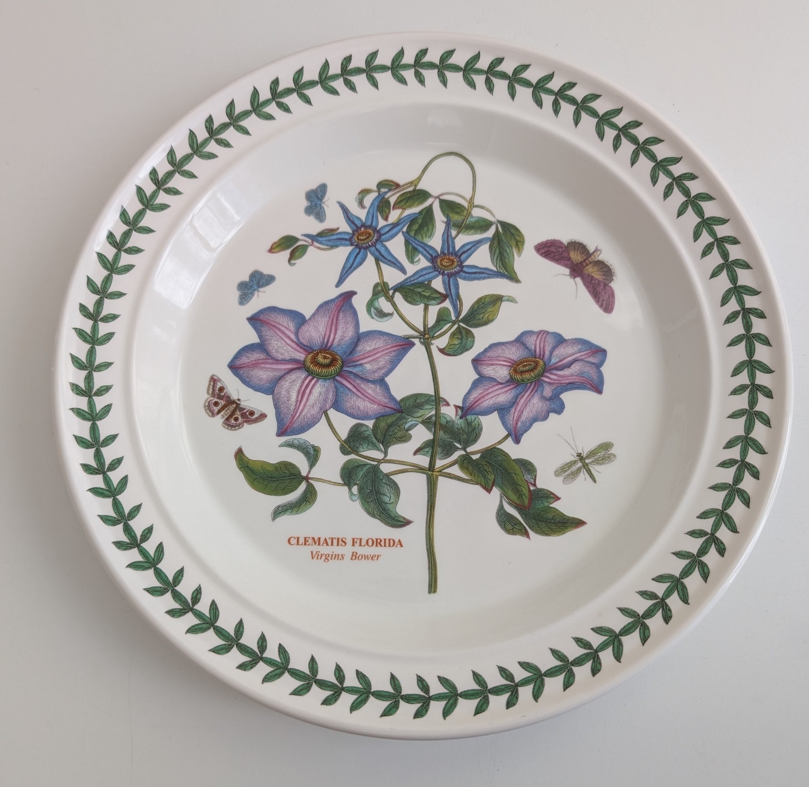 Botanic garden dinner plate Portmeirion clematis florida virgins bower 10.5”