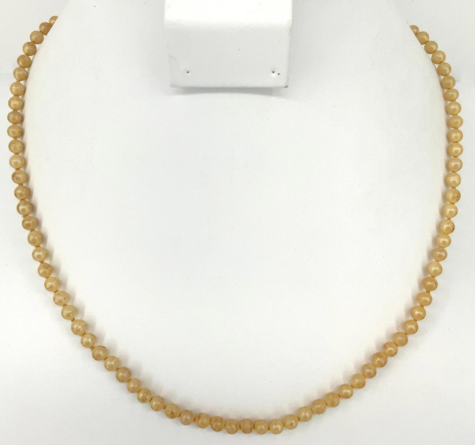 Vintage Faux Pearl Mid Century Choker Necklace Cream Tone Small Bead Wedding