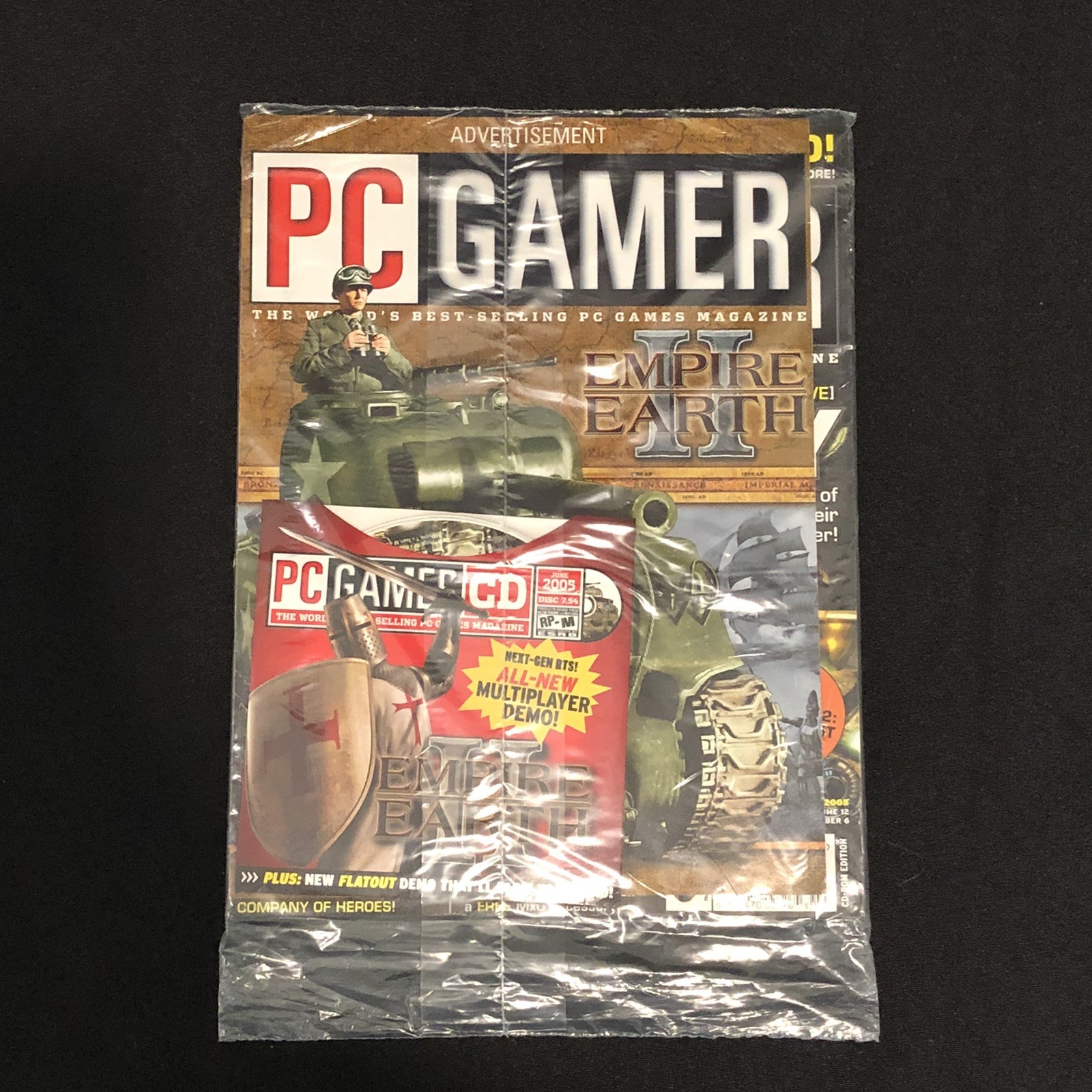 NEW PC Gamer Magazine June 2005 Vol 12 No 6 Sealed w/ Disc Empire Earth II Vtg