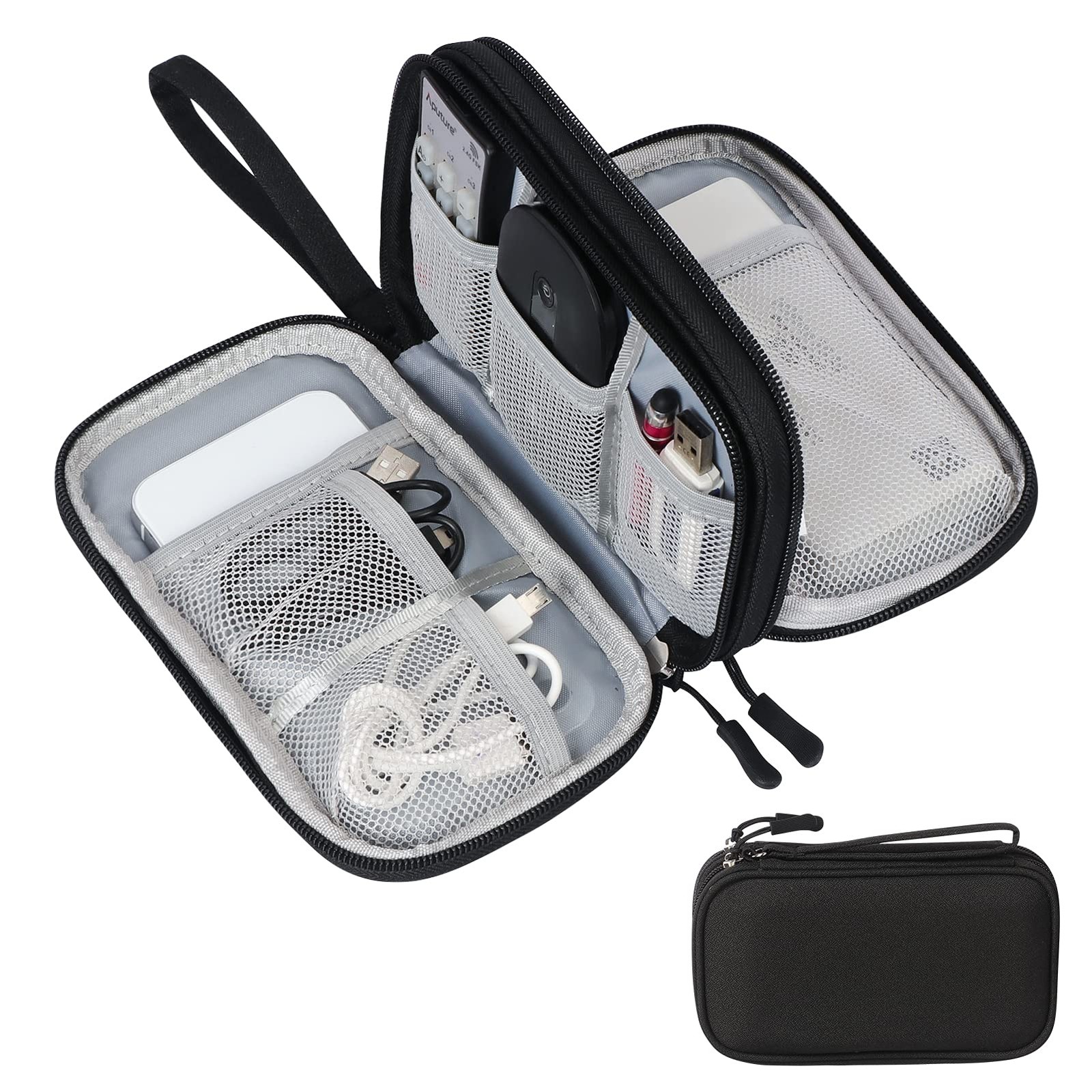Skycase Electronic Organizer Travel Case - Waterproof Medium, Black 