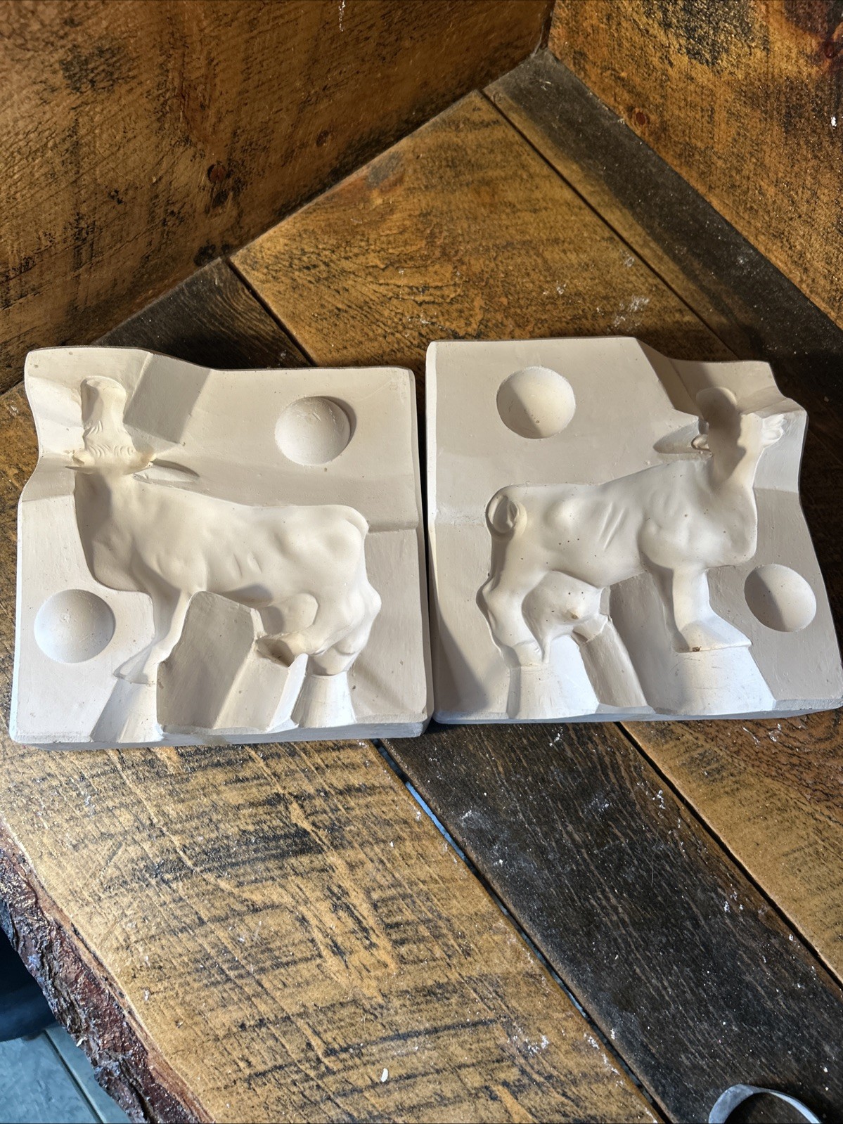 Vintage Ceramic Slip Casting Mold Cow