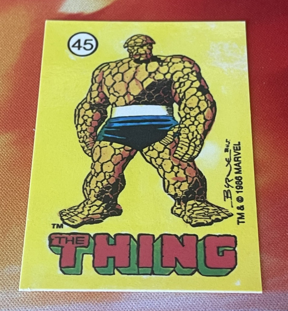 1986 Comic Image - Marvel Universe Sticker - Thing - #45