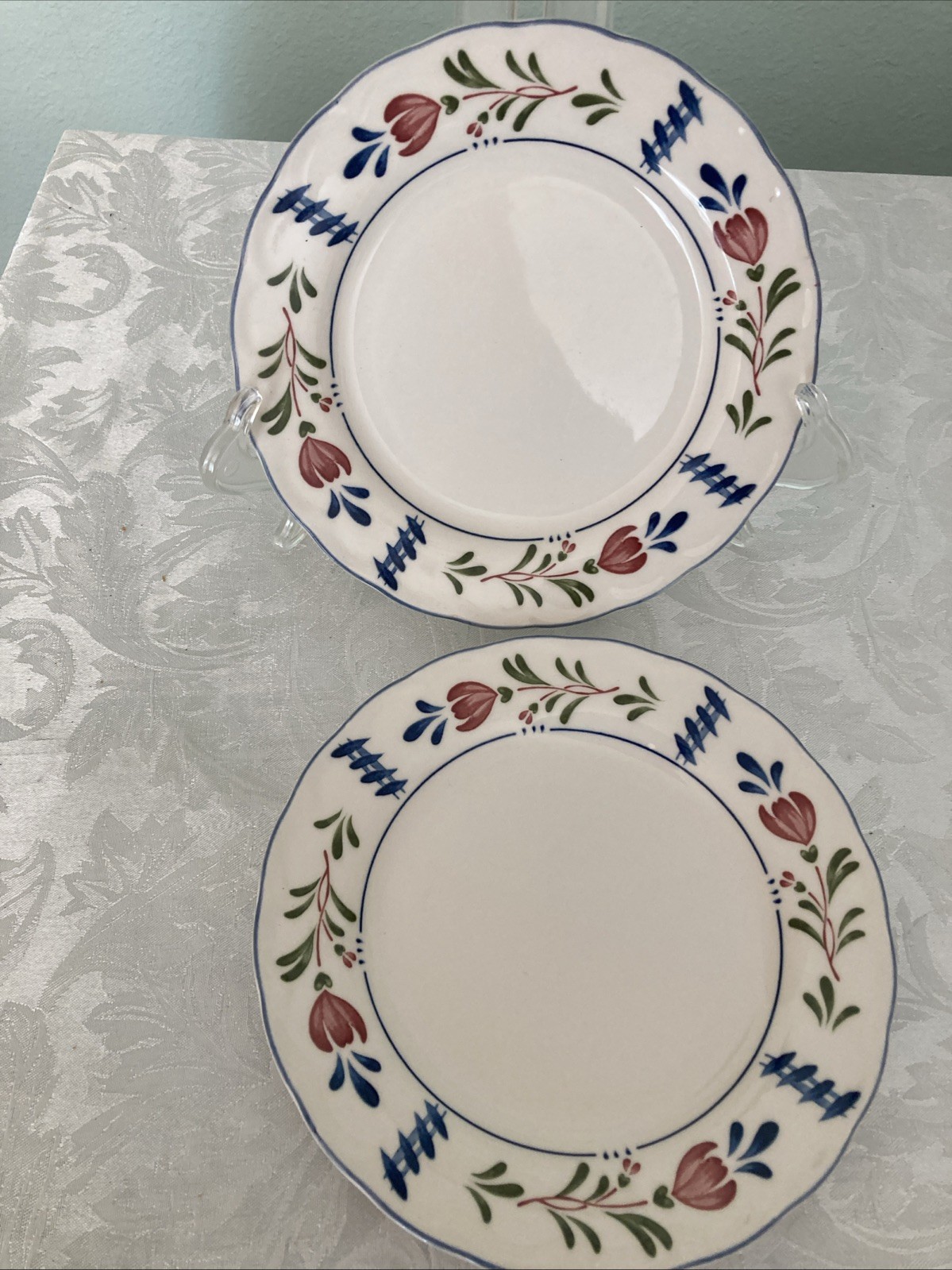 NIKKO PROVINCIAL DESIGNS AVONDALE 7-3/8"SALAD BREAD PLATE Set Of 2 Plates READ