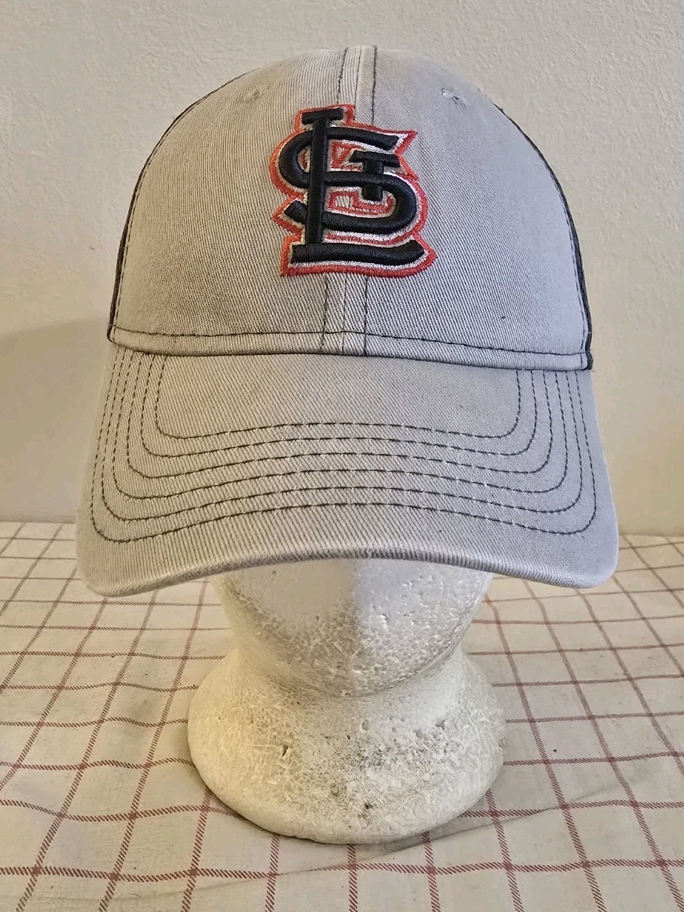 STL St Louis Cardinals MLB Cap Hat Gray Youth Embroidered Stretch New Era