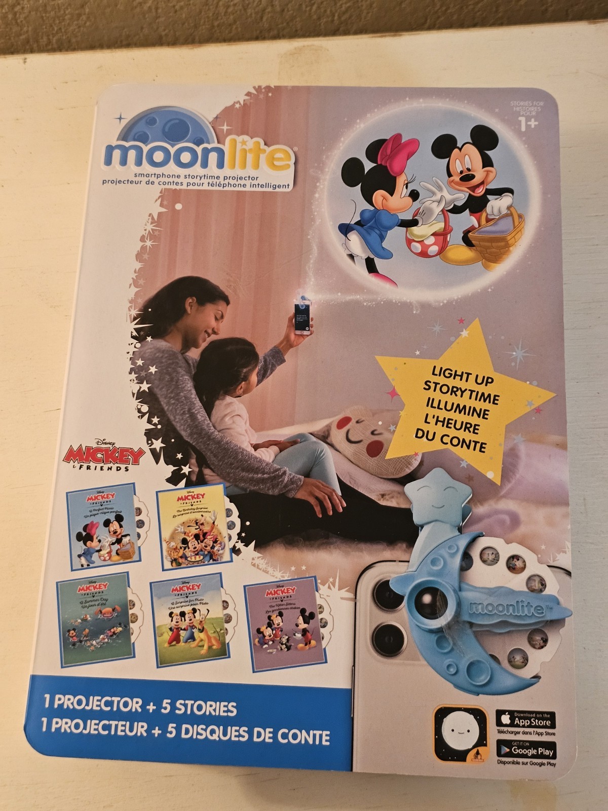 Moonlite Light Up Projector And 9 Movies