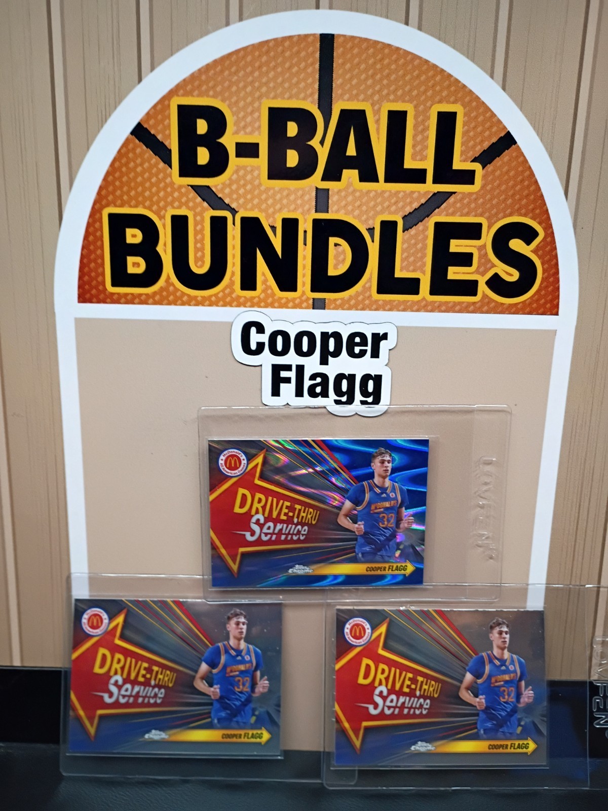 2024 Topps Chrome McDonalds Drive-thru Cooper Flagg RC #DTS-COF (3 Card Lot)