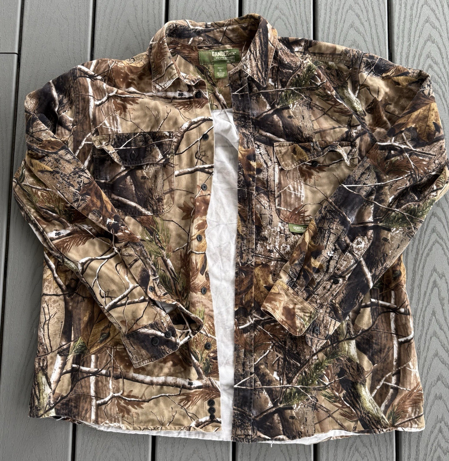 Gander Mtn Realtree AP Camo Long Sleeve Button Up Hunting Shirt - XL