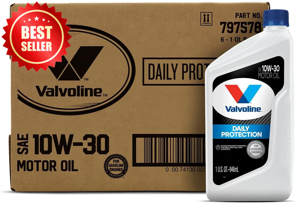 Bulk 6 x 1 QT Conventional Motor Oil 10W-30 Engine Car Truck SUV US