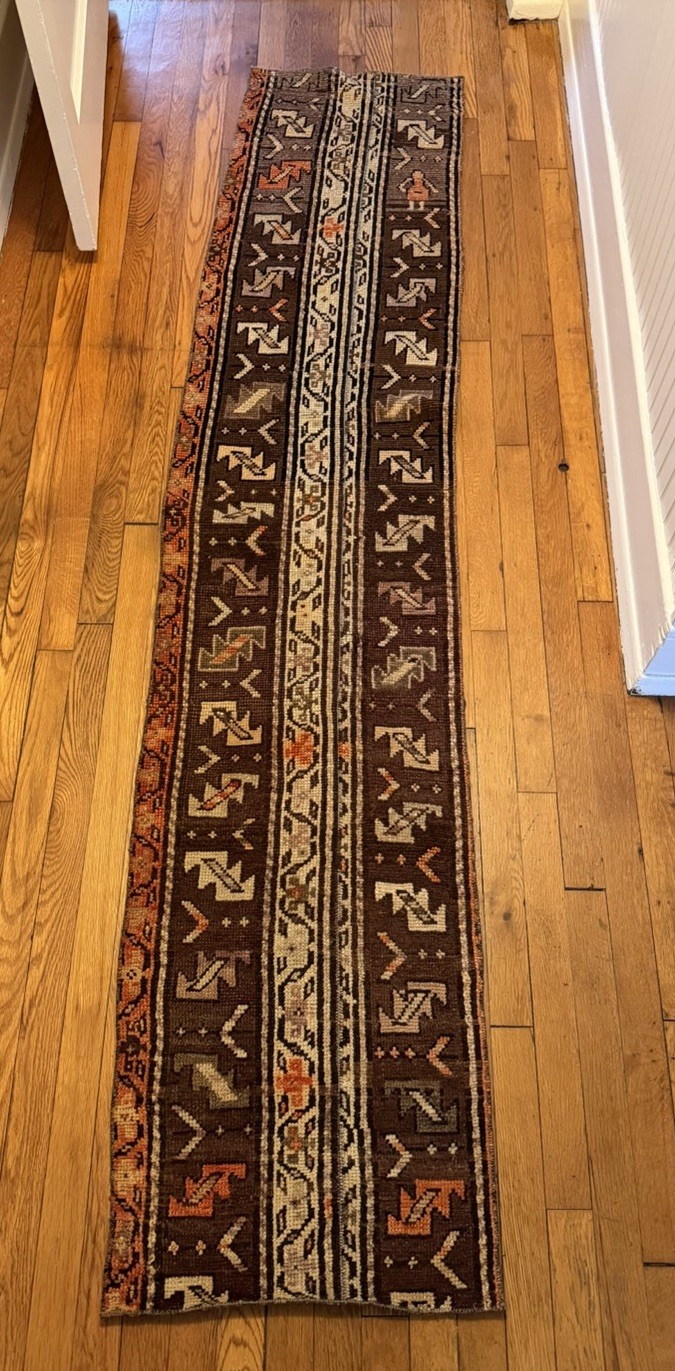 2x7 Turkish Oushak Runner Rug Vintage Wool Handwoven