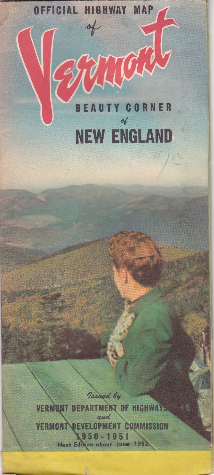 1950-1951 Official State Issue Road Map of Vermont