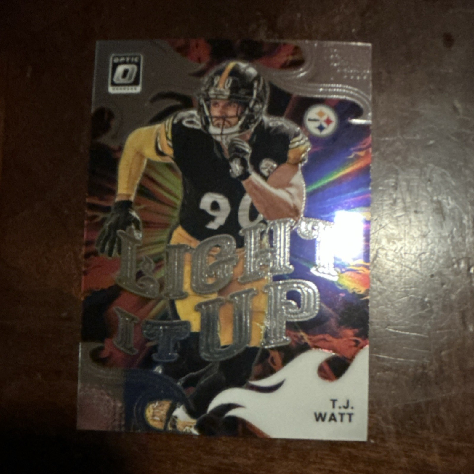 2025 Panini Donruss Optic Light It Up T.J. Watt #13 Pittsburgh Steelers