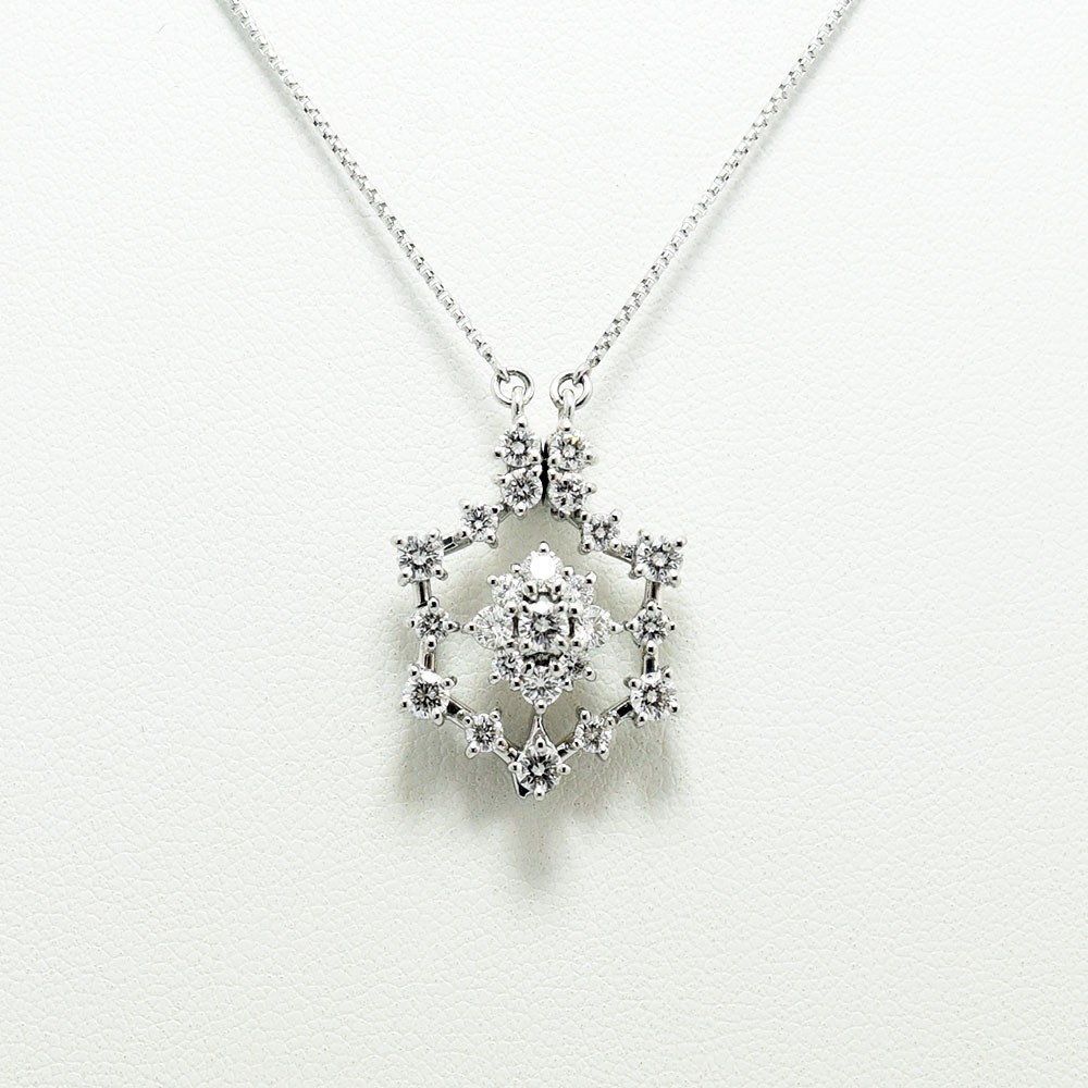 TASAKI Necklace TASAKI Diamond 1.00 PT900 PT850 New Finish Used