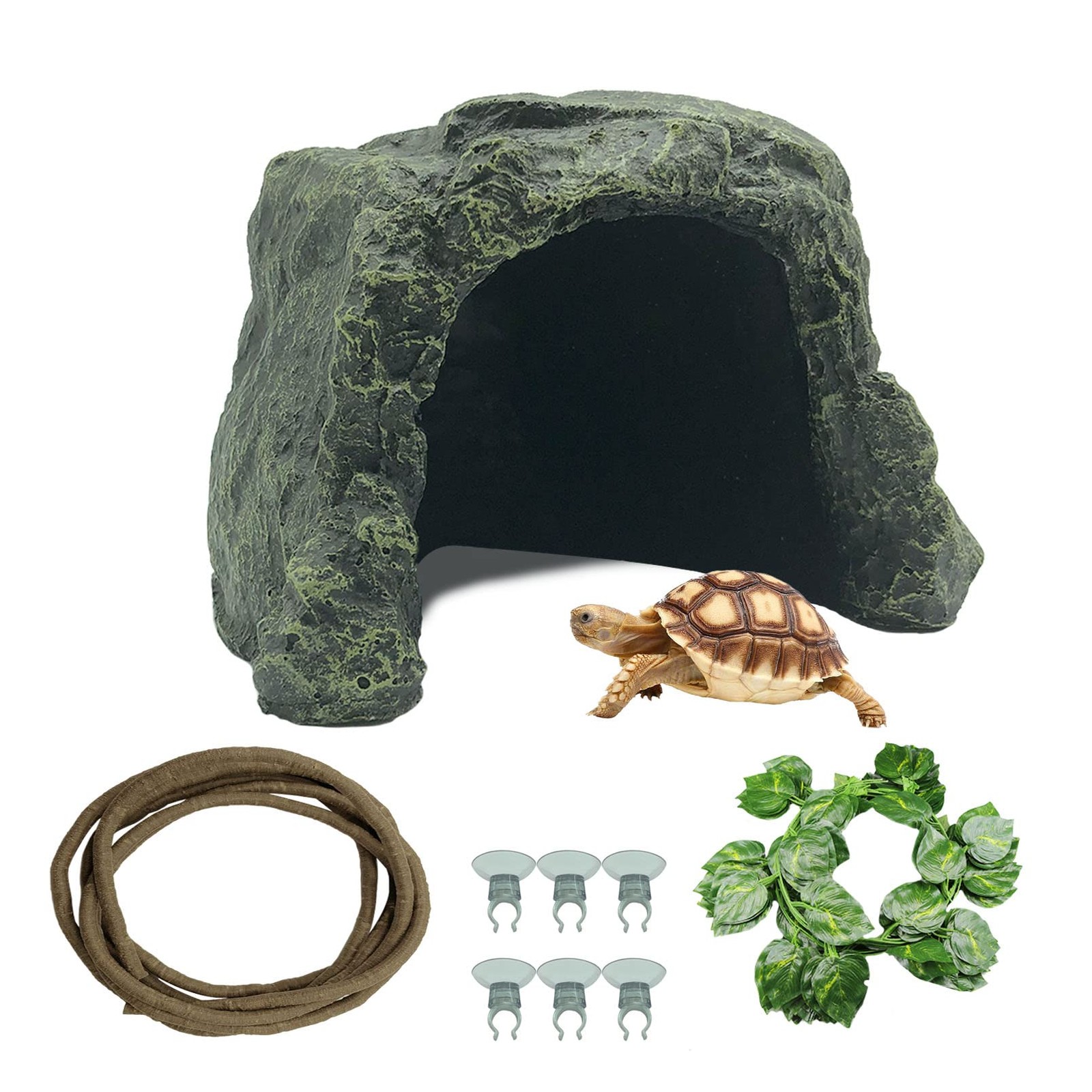 Reptile Hideout, Tortoise Shelter, Tortoise Hide Cave, Turtles Hideout with B...