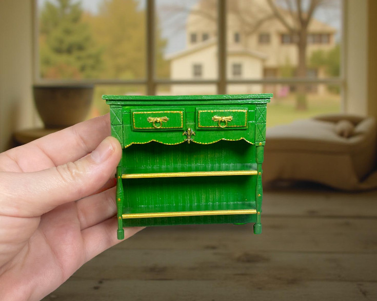 Dollhouse Nightstand. 1:12. Handmade. Dollhouse Furniture.