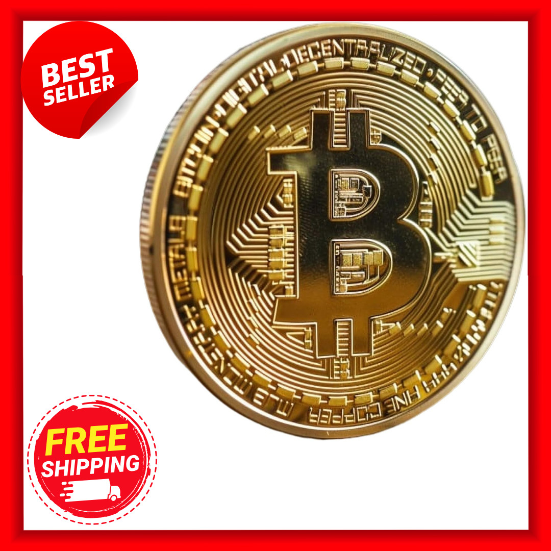 Bitcoin Collectible Coin: Acrylic Protective Case, Commemorative Cryptocurrency