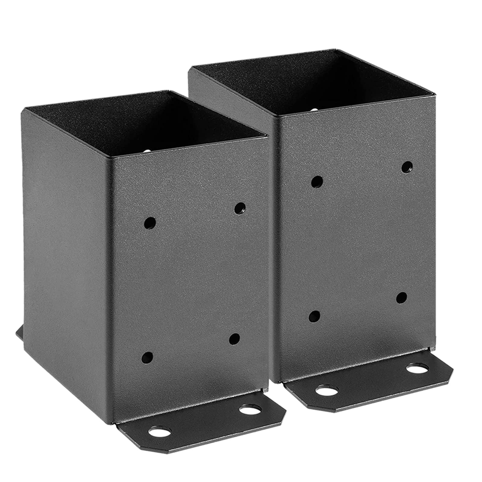 4 X 4 Post Base 2 Pcs,Inner Size 3.6"X3.6"Deck Post Base,Heavy Duty Metal Black