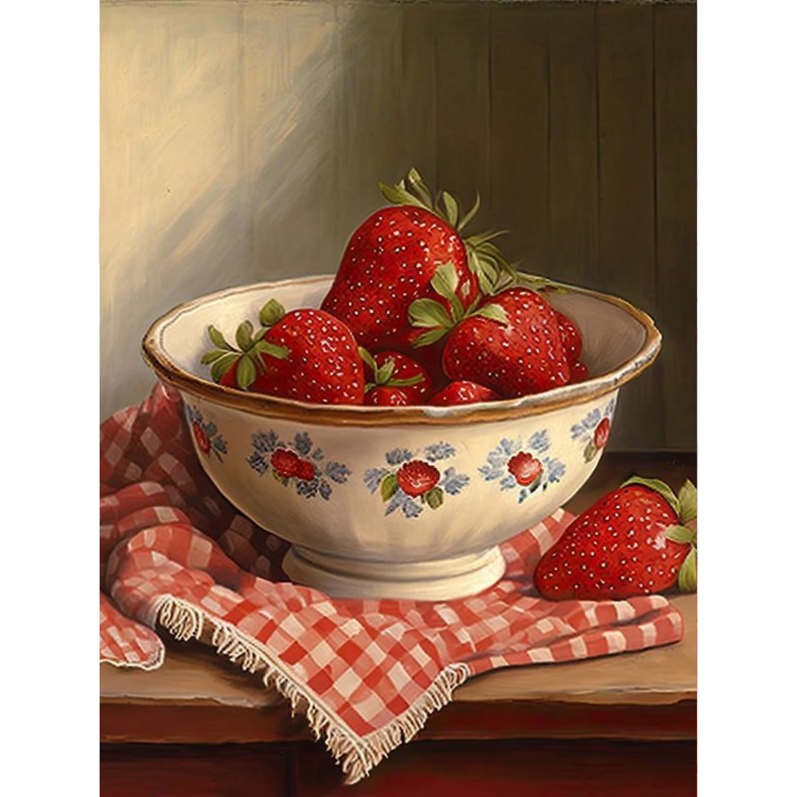 Strawberry Paint By Numbers Kit For Adults DIY Canvas Oil Painting Art 16x20