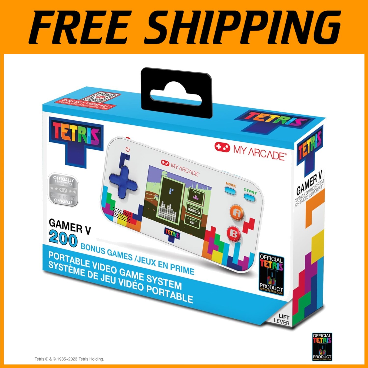 Tetris Game Console: 200 Bonus Games, Portable Entertainment