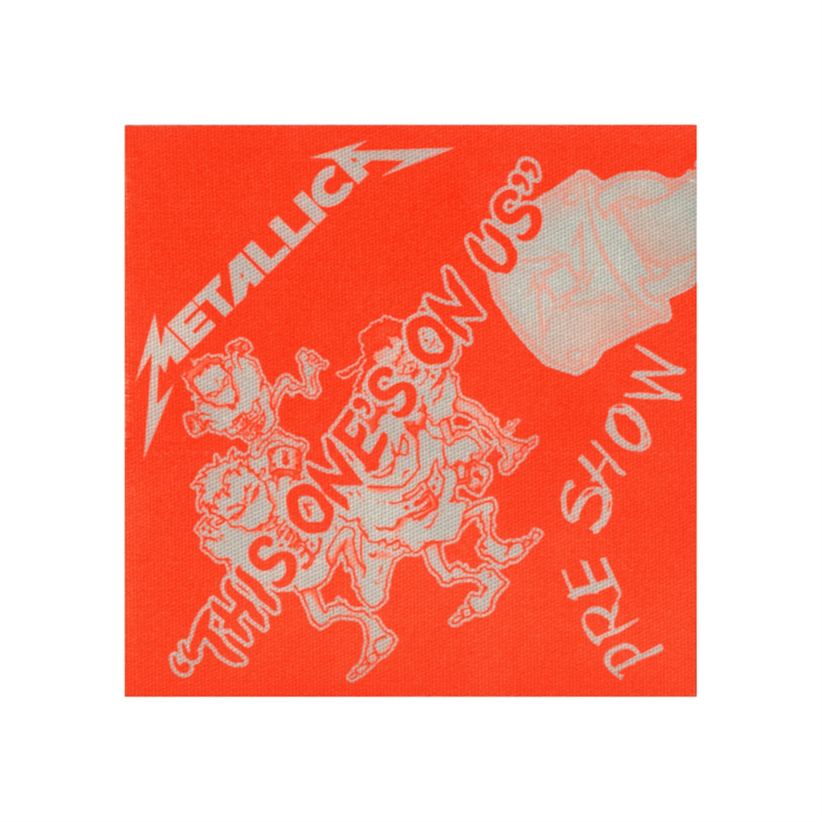 Metallica 2000 Summer Sanitarium Concert Tour Preshow Backstage Pass