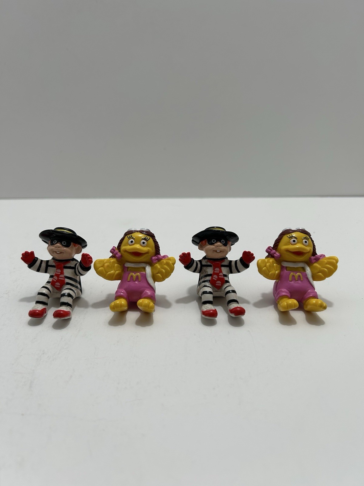 Vintage McDonald's Happy Meal Sitting Figure Lot (4) Birdie Hamburglar
