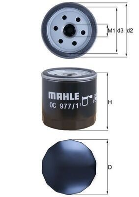 Oil filter MAHLE OC977/1